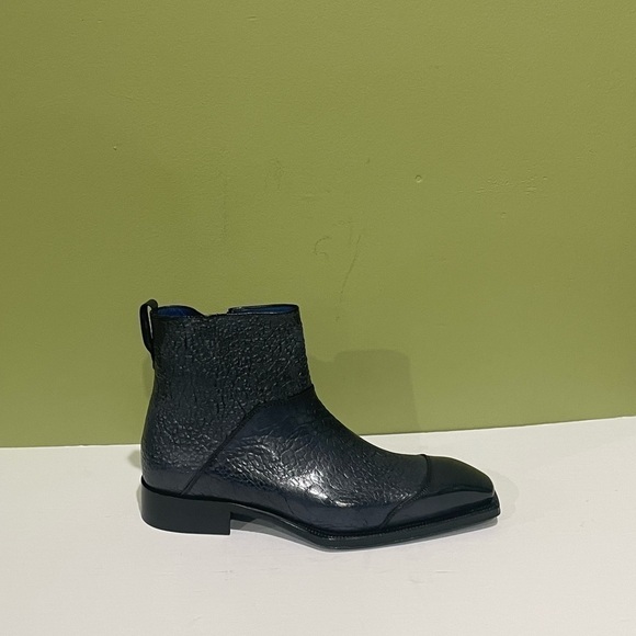 Emilio Franco boot charcoal leather calf captoe side zipper main image 4